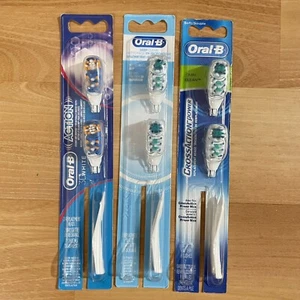 Oral B Replacement Brush Head Lot Dual Clean CrossAction Power Action 3D White - Picture 1 of 5