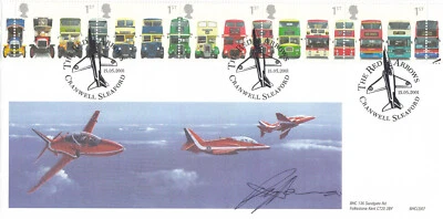 Buses SIGNED GB BHC FDC Red Arrows Cranwell Sleaford 2001 155 of 210 (140980) - Image 1 of 2