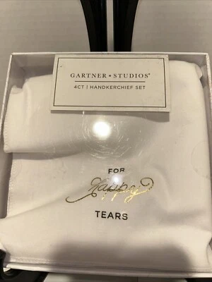 Box Of 4 Gardner Studios Happy Tears Ladies Handkerchiefs - Image 1 of 2