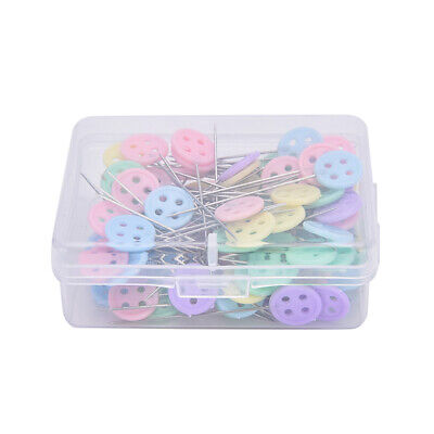 100X Patchwork Pins Flower Button Head Pins Quilting Tool Sewing Accessories  JC • 2.90€