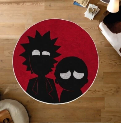 Rick and Mort Rug, Cool Rug, Rick and Morty Decoration, Movie Decoration - Image 1 of 4