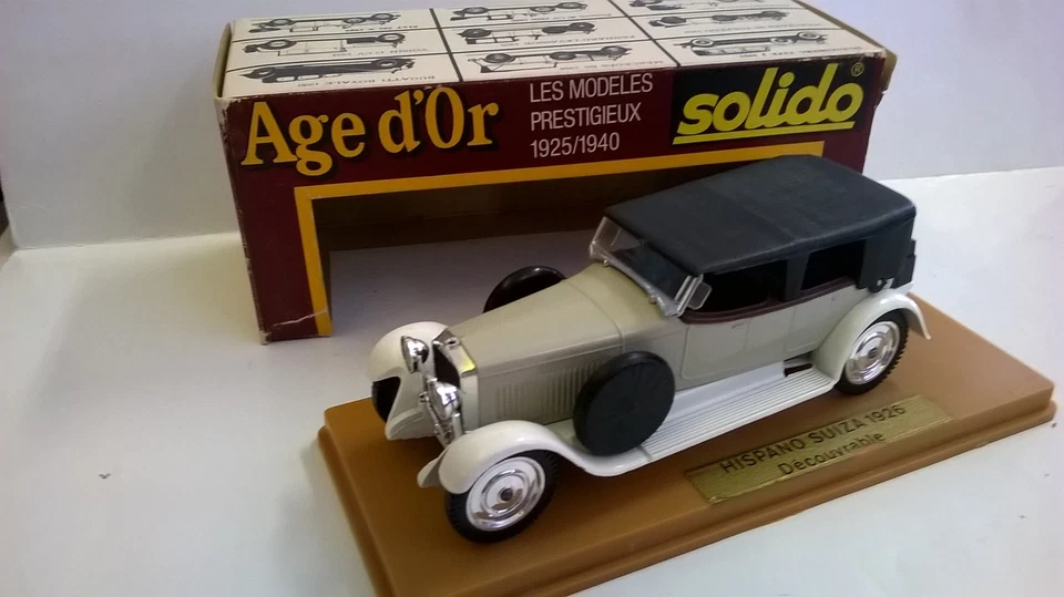 SOLIDO 1:43 DIE CAST AUTO HISPANO SUIZA 1926 DECOUVRABLE BEIGE ART 1162 - Immagine 1 di 1