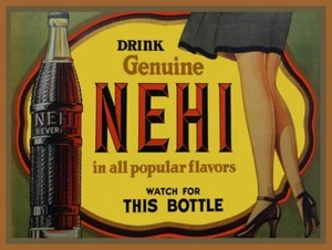 Drink Genuine NEHI in the Bottle Beverage Soda Metal Sign - Picture 1 of 1