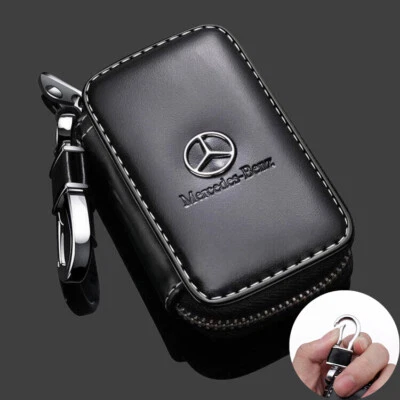 For Mercedes Benz Leather Car Key Case Bag Remote Key Fob Cover Accessories NEW - Изображение 1 из 4