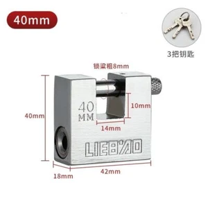 Contenitore spedizione di sicurezza superiore 40 mm lucchetto rimorchio garage resistente 3 chiavi - Foto 1 di 4