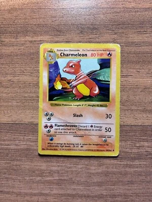 CHARMELEON 24/102 SHADOWLESS Base Set Pokémon TCG Uncommon DMG - Image 1 of 2