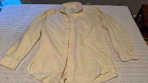 Brooks Brothers Men’s 346 16.5 34/35 Yellow Button Down Dress Shirt  - Picture 1 of 6