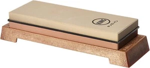 King 01096 Brown Knife Sharpener Deluxe 1000 6000 Grit Combination Stone - Picture 1 of 1