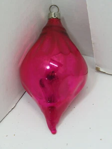 VINTAGE CHRISTMAS TREE ORNAMENT LARGE TEAR DROP HOLIDAY DECO - Picture 1 of 1