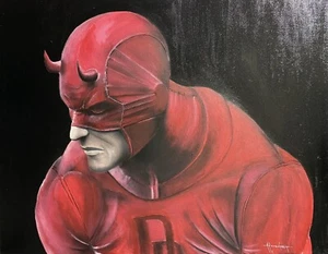 DAREDEVIL 22x28 Oil Painting On Canvas By Arsenio Echevarria - Picture 1 of 4