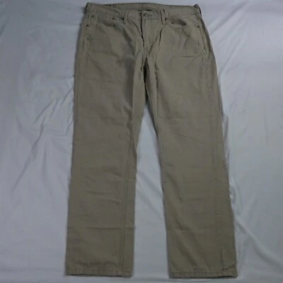 Pantalones de mezclilla Levis 38 x 32 514 calce recto sarga cepillada caqui Foto 1 de 4