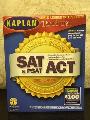 Kaplan Higher Score SAT, ACT & PSAT Deluxe 2001 Edition  - Image 1 of 4