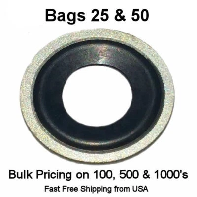 BUY AUTO SUPPLY M12 Metal Rubber Oil Drain Plug Gaskets Fits GM Dorman 097-021 097021