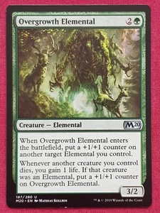 Magic The Gathering 2020 CORE SET M20 OVERGROWTH ELEMENTAL green card MTG - Picture 1 of 2