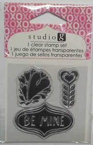 Timbri acrilici trasparenti Be Mine San Valentino spedizione gratuita nuovi con scatola - Foto 1 di 1