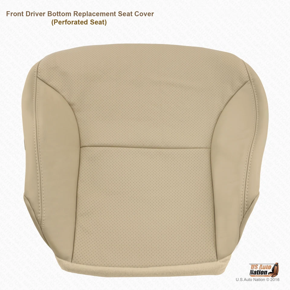 Cubierta de asiento de cuero perforado tostado inferior del conductor para Lexus ES300 ES330 2002-2006 Foto 1 de 1