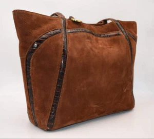 Bolso de Mano Vintage Brahmin Mediano Asher en Gamuza y Cuero - Imagen 1 de 21
