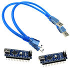 2 Set Nano V3.0 Atmega328p Ch340 Microcontroller Soldered 30Cm Mini Usb Cable