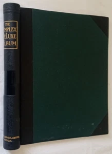 ÁLBUM DE ESTAMPILLAS VERDES STANLEY GIBBONS SIMPLEX DeLUXE TAMAÑO ESTÁNDAR ENCUADERNADO EN CUERO - Imagen 1 de 2