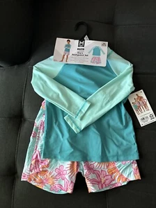 Member's Mark 2-Piece Family Swim Boy's Rashguard & Swim Trunk Set XS (4/5) - Picture 1 of 6