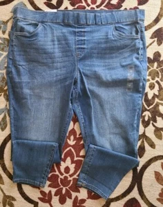 NWT Sonoma Jegging Pull On Women's Medium Wash Blue Denim jeans 26W - Picture 1 of 8