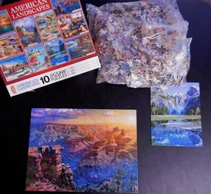 American Landscapes 10 Jigsaw Puzzles, Ceaco. 2 Completed 8 Unopened - Picture 1 of 3