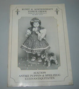 German Catalog Auction KUNST & AUKTIONSHAUS Antique Dolls Toys Robots 1984 - Imagen 1 de 6