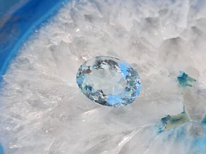 Schöner großer facettierter Aquamarin  Light Sky blue        (E36) - Bild 1 von 5