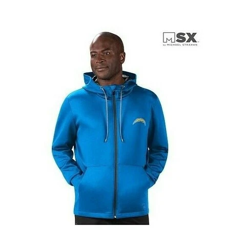 MSX by Michael Strahan Los Angeles Chargers Mens Performance Full-Zip Hoodie NFL Cover