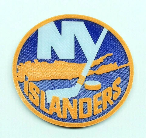 New York Islanders 3D Hockey Logo (2 Versions) - Emblem, Ornament or Magnet !! Cover
