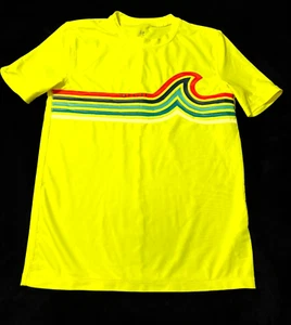 Gap Surf Gap Kids Swim Rash Guard Yellow Short Sleeve Shirt Youth Size Large - Picture 1 of 6