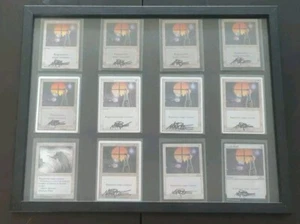 1x Framed Full Set English Death Ward 11/12 Signed Magic The Gathering - Picture 1 of 5
