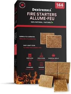 Fire Starter Pack of 144/48 Natural Fire Starters Cubes for Campfires, Charcoal - Picture 1 of 7