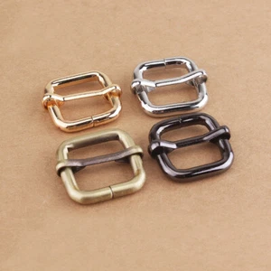 Metal Sliding Bar Strap Adjuster Buckles Slider 20/25/32/38mm For Leather Crafts - Picture 1 of 14