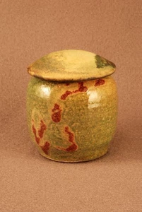 RAKU Unique Ceramic Companion Small/ Keepsake Funeral Cremation Urn #K0013 - Picture 1 of 3