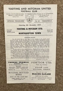 FA Cup 3rd Rnd - Tooting & Mitcham United v Nottingham Forest - 6/12/58 - Picture 1 of 1