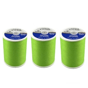 Coats & Clark 100% Polyester All Purpose Thread, Neon Green 9265, 300 Yards - Picture 1 of 5