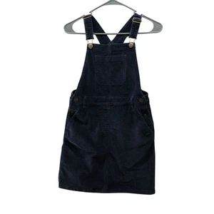 Crewcuts Girls Corduroy Overall Dress Size 10 Navy Blue - Picture 1 of 8