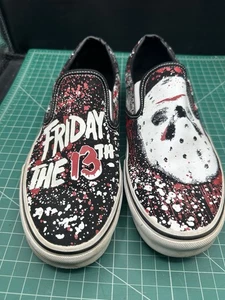 Vans x House of Terror Friday the 13th Jason Voorhees Slip On Shoes Size 12.   L - Picture 1 of 8