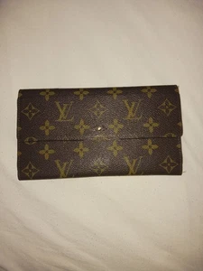 Louis Vuitton Womens LV Clutch Wallet 7.5x4.5x1 Monogram Logo Long Brown Wallet - Picture 1 of 11