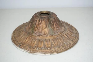 Vintage Cast Pot Metal Ceiling Canopy 8" Light Fixture Chandelier Ornate - Picture 1 of 12