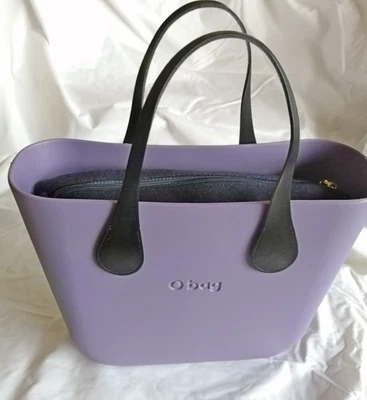 O bag MINI - Borsa Nuova Originale O bag col. VIOLA Int. NERO 2 Manici NERO - Immagine 1 di 4