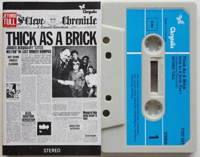 JETHRO TULL - THICK AS A BRICK (CHRYSALIS 7107501) 1970s GERMANY CASSETTE TAPE - Image 1 of 3