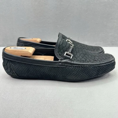 Mens Size 11 (EU 45) Ermengildo Zegna Bit Loafer Black Leather Driving Moccasin - Image 1 of 4