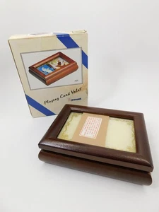 Vintage Powell Wooden Playing Card Storage Valet with Cards NEW - Picture 1 of 6