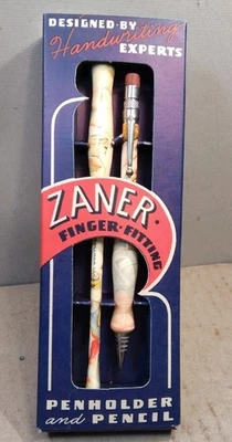 Vintage Zaner Bloser Wooden Pen And Pencil , New Old Stock In Package  - Image 1 of 4