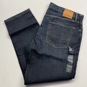 Pantalones de mezclilla rectos Lucky Brand 221 para hombre 38x30 azul lavado oscuro NUEVO - Imagen 1 de 20