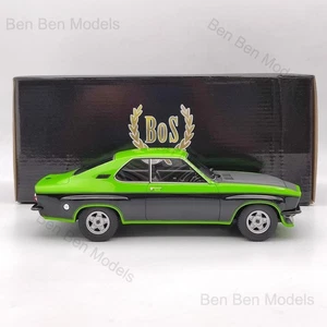 BOS 1:18 1975 Opel MANTA TE 2800 COUPE Green & Black BOS108 Resin Model Car Used - Picture 1 of 22
