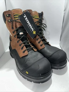 Stivali da lavoro e sicurezza Terra Gantry punta composita impermeabili 6" uomo neri taglia 10 nuovi con etichette - Foto 1 di 6