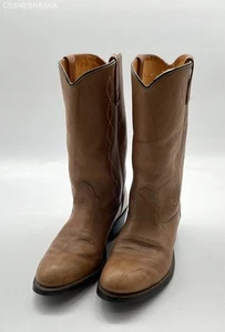 Botas resistentes al aceite Double H marrón camel para hombre punta redonda Western Work - talla 10B - Imagen 1 de 11